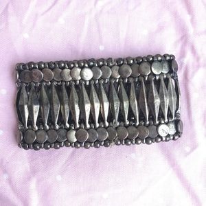 Solid Brass Beaded Cuff